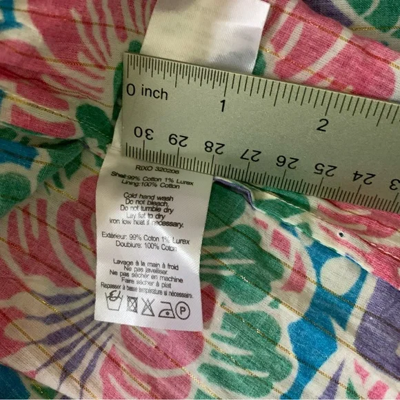 Rixo London Roxy Hibiscus Floral Long Sleeve Cotton Mini Dress, Medium - Picture 15 of 16